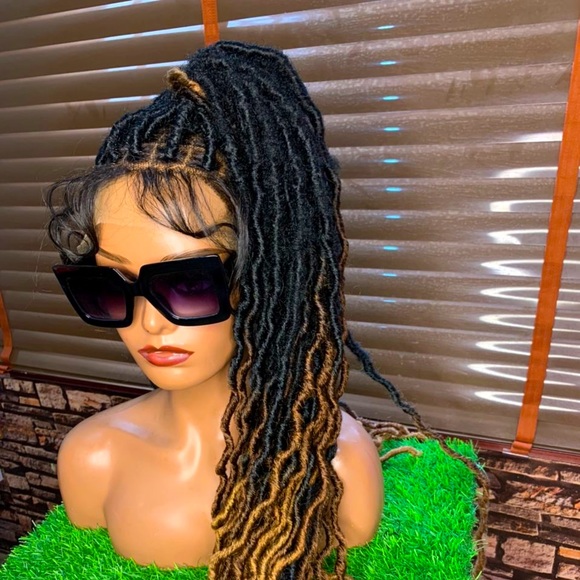 Hand made faux locs wig. Full Lace Human Hair